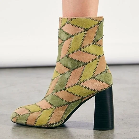 Free People X Jeffrey Campbell Mixed Messages Heel Boots - Picture 2 of 11